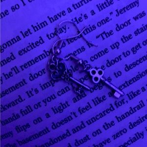 Handmade key earrings